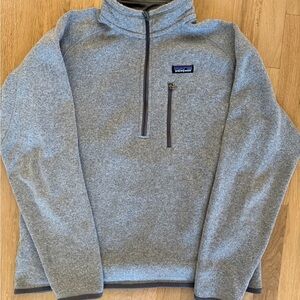 Patagonia Men’s Heather Gray Half-Zip Fleece Pullover
